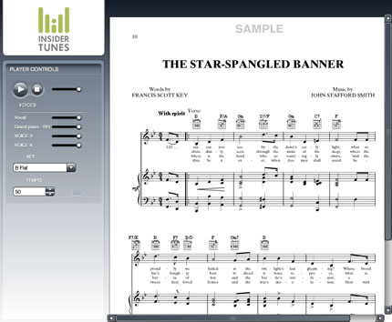 Screenshot of Interactive Sheet Music Viewer